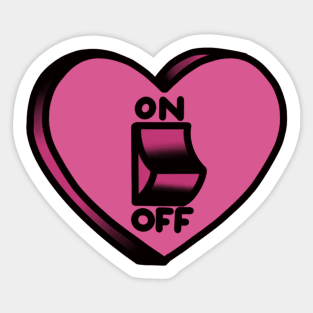 On/Off Switch Heart Sticker